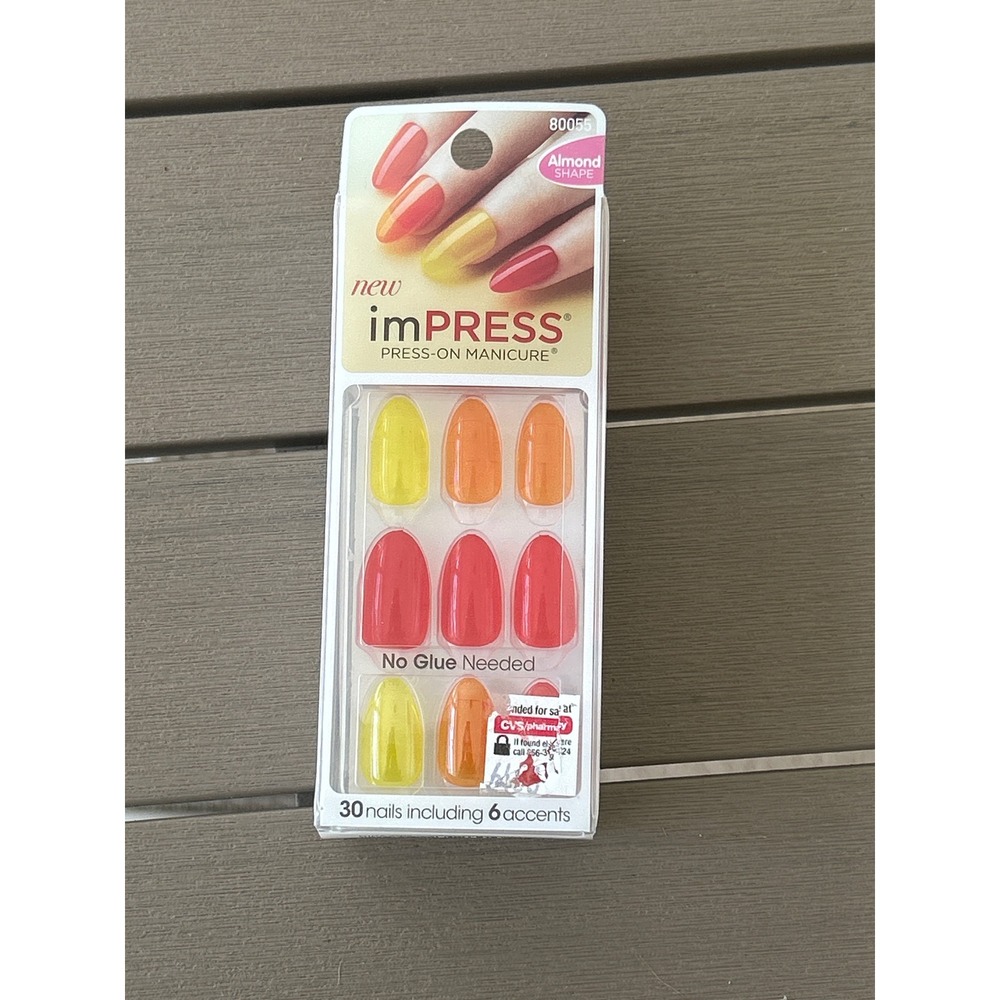 imPRESS Press On Manicure Almond Nails 6 Accents Ten Different Looks